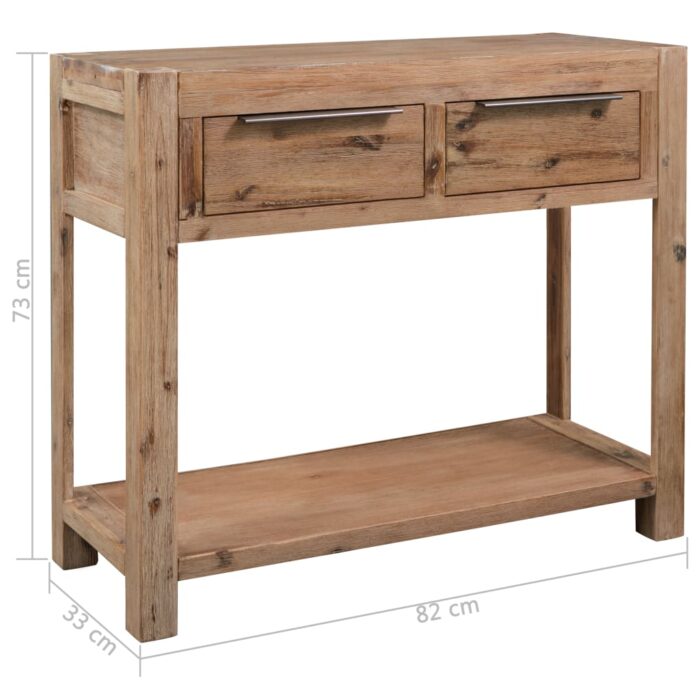 Table console 82x33x73 cm Bois d'acacia massif – Image 5