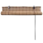 Store roulant en bambou 150x160 cm Marron – Image 4