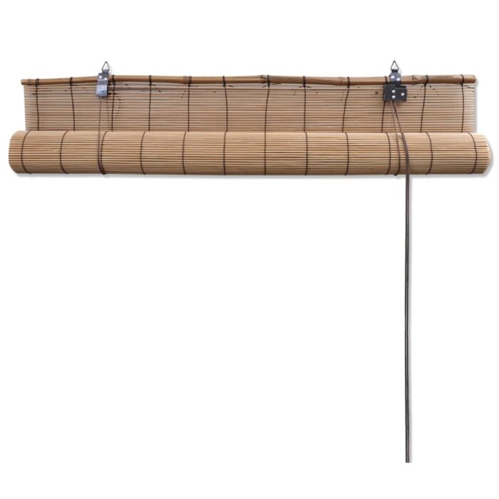 Store roulant en bambou 150x160 cm Marron – Image 4