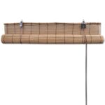 Store roulant en bambou 80x220 cm Marron – Image 4