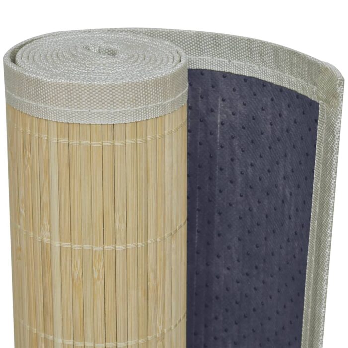 Tapis en bambou 100x160 cm Naturel – Image 2
