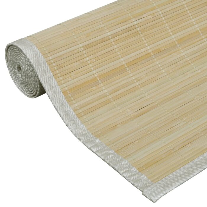 Tapis en bambou 100x160 cm Naturel – Image 3