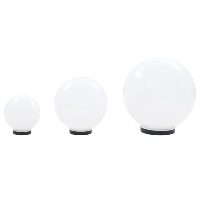 Jeu de lampe boule à LED 3 pcs PMMA sphérique 20/30/40 cm – Image 2