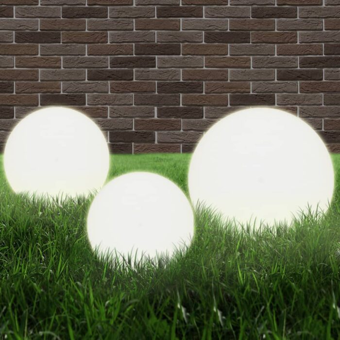 Jeu de lampe boule à LED 3 pcs PMMA sphérique 20/30/40 cm – Image 1