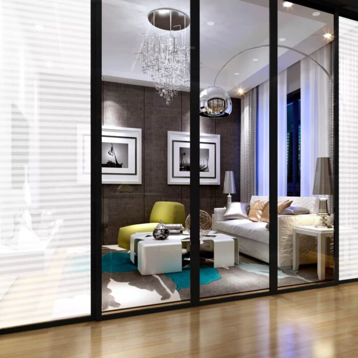 Film pour fenêtre dépoli design à rayures 0,9x5 m PVC – Image 5