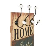 Porte-manteau mural avec 6 crochets 120 x 40 cm HOME IS – Image 3