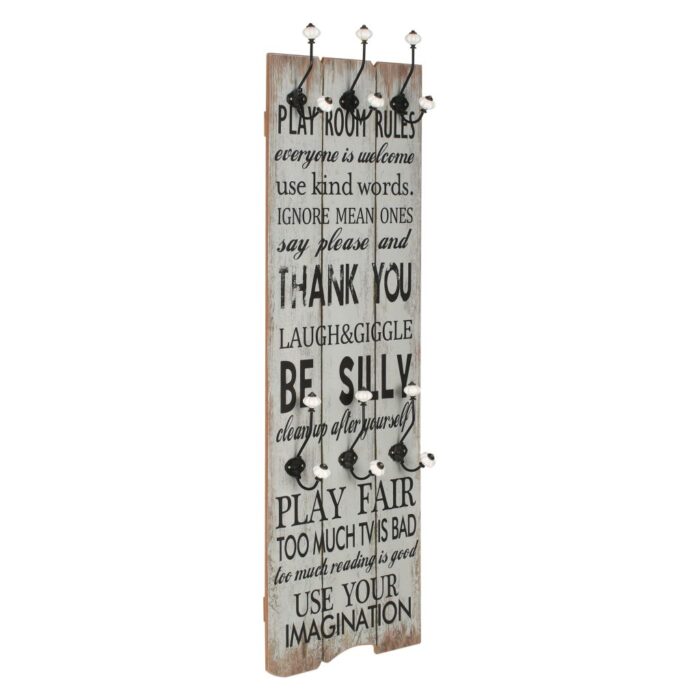 VXL8718475593225_a_en_hd_1.jpg Porte-manteau mural avec 6 crochets 120 x 40 cm THANK YOU – Image 1