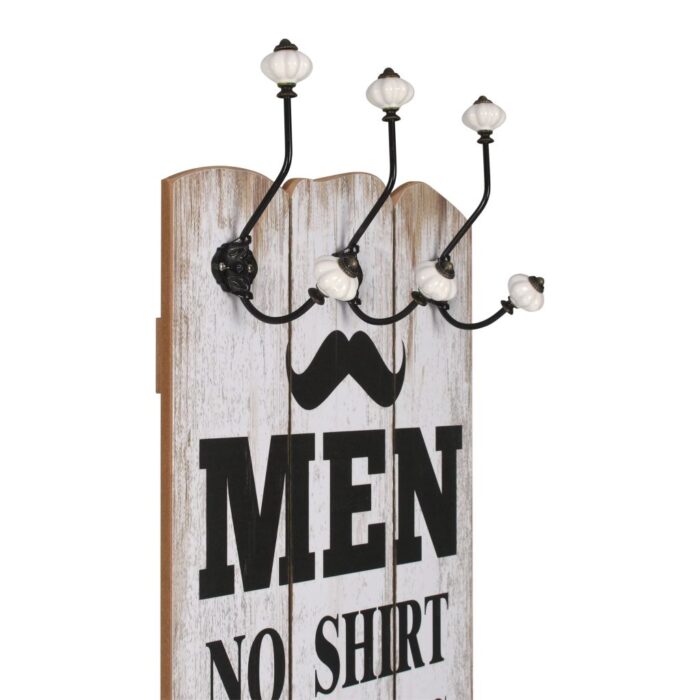 Porte-manteau mural avec 6 crochets 120 x 40 cm MEN LADIES – Image 2