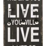 Porte-manteau mural avec 6 crochets 120 x 40 cm LOVE LIVE – Image 3