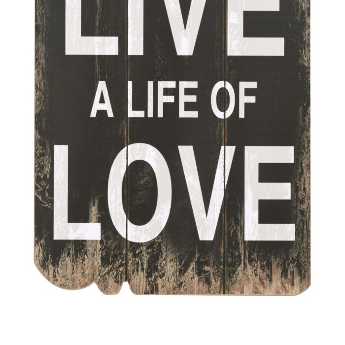 Porte-manteau mural avec 6 crochets 120 x 40 cm LOVE LIVE – Image 4