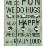 Porte-manteau mural avec 6 crochets 120 x 40 cm HAPPY LOVE – Image 3