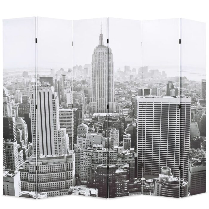 VXL8718475593324_a_en_hd_1.jpg Cloison de séparation pliable 228x170 cm New York Noir et blanc – Image 1