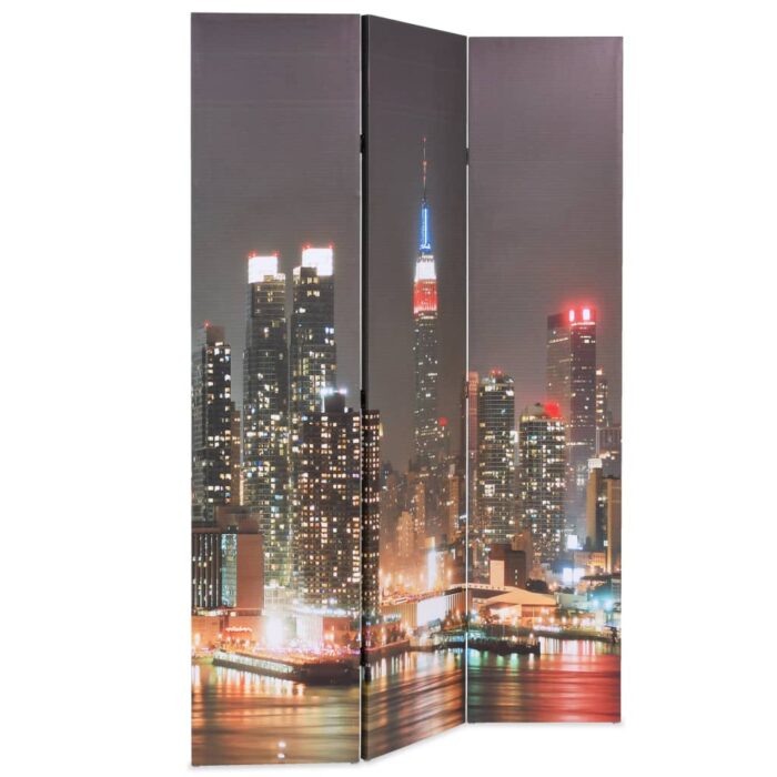Cloison de séparation pliable 120x170 cm New York la nuit – Image 2