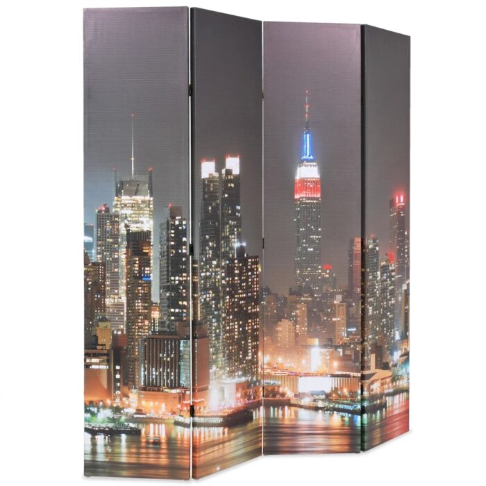Cloison de séparation pliable 160x170 cm New York la nuit – Image 2