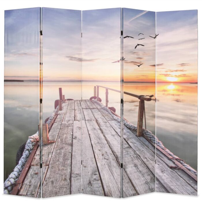 Cloison de séparation pliable 200 x 170 cm Lac – Image 1