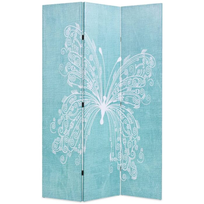 Cloison de séparation pliable 120 x 170 cm Papillon Bleu – Image 1