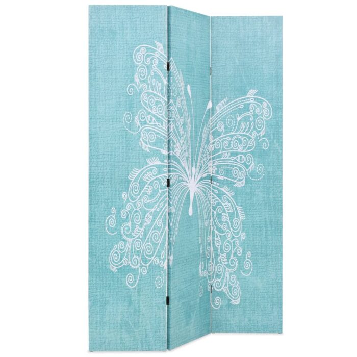 Cloison de séparation pliable 120 x 170 cm Papillon Bleu – Image 2