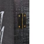 Cloison de séparation pliable 120 x 170 cm Plumes Noir et blanc – Image 3