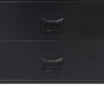 Commode à tiroirs Métal Style Industriel 78x40x93 cm Noir – Image 5