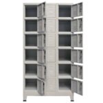Armoire à casier avec 18 compartiments Métal 90x40x180 cm – Image 3
