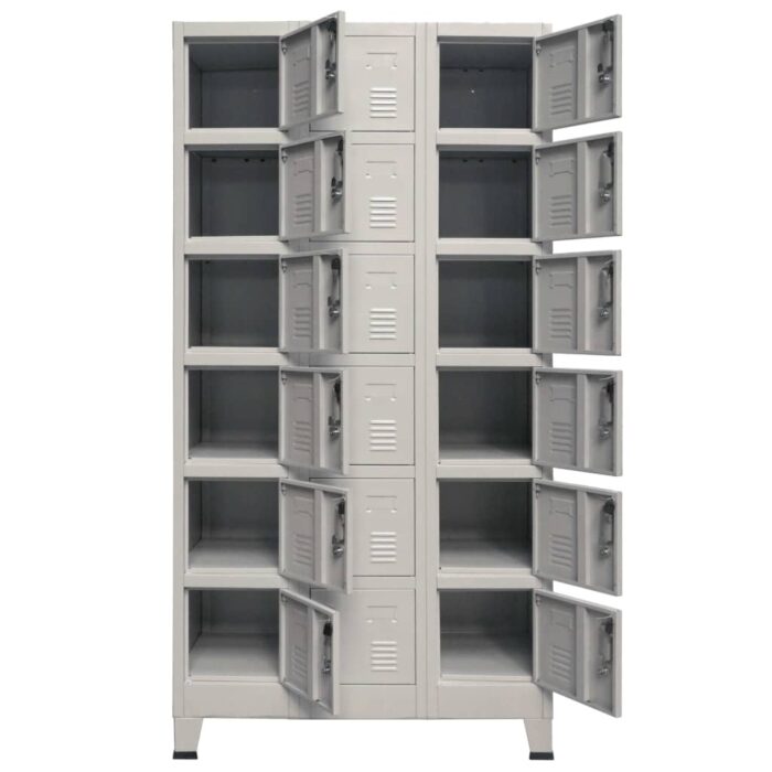 Armoire à casier avec 18 compartiments Métal 90x40x180 cm – Image 3