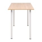 Table à manger 120x60x73 cm Chêne et blanc – Image 2
