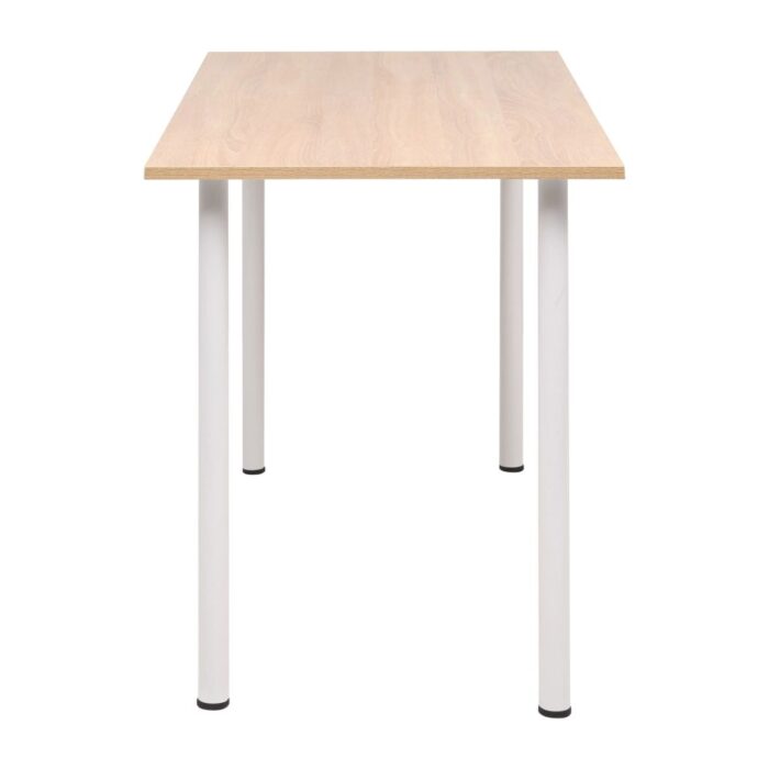 Table à manger 120x60x73 cm Chêne et blanc – Image 2