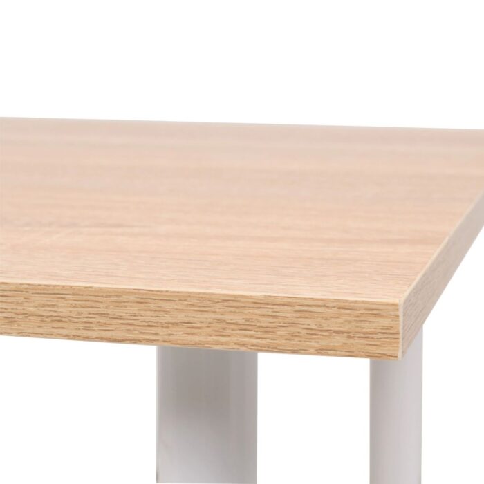 Table à manger 120x60x73 cm Chêne et blanc – Image 3