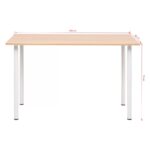 Table à manger 120x60x73 cm Chêne et blanc – Image 4