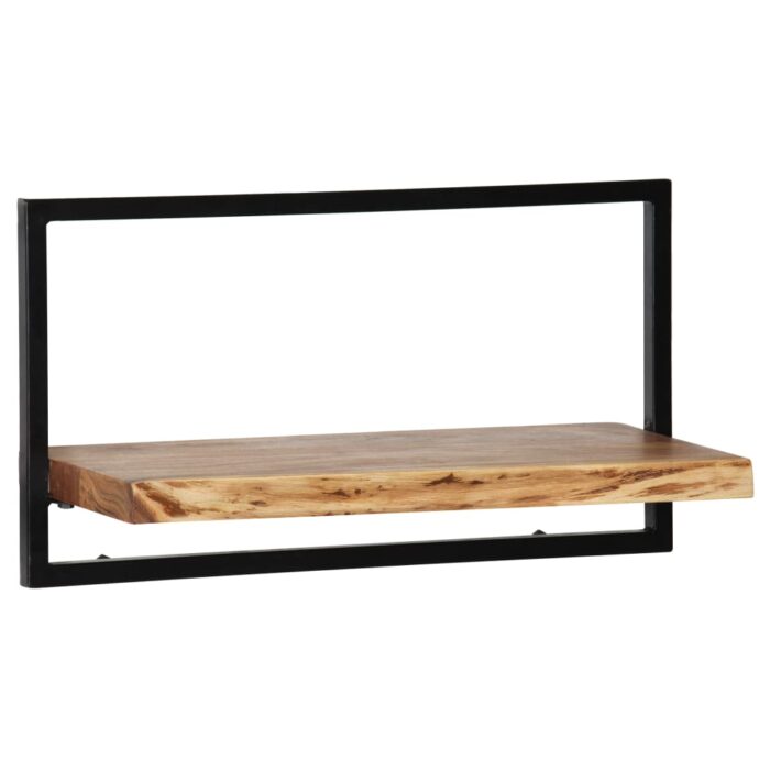 Set d'étagères murales 5 pcs Bois d'acacia massif et acier – Image 4