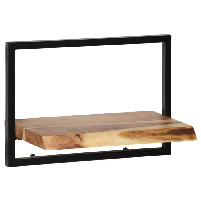 Set d'étagères murales 5 pcs Bois d'acacia massif et acier – Image 7