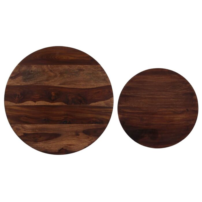Ensemble de table basse 2 pcs Bois massif 60x35 cm – Image 3