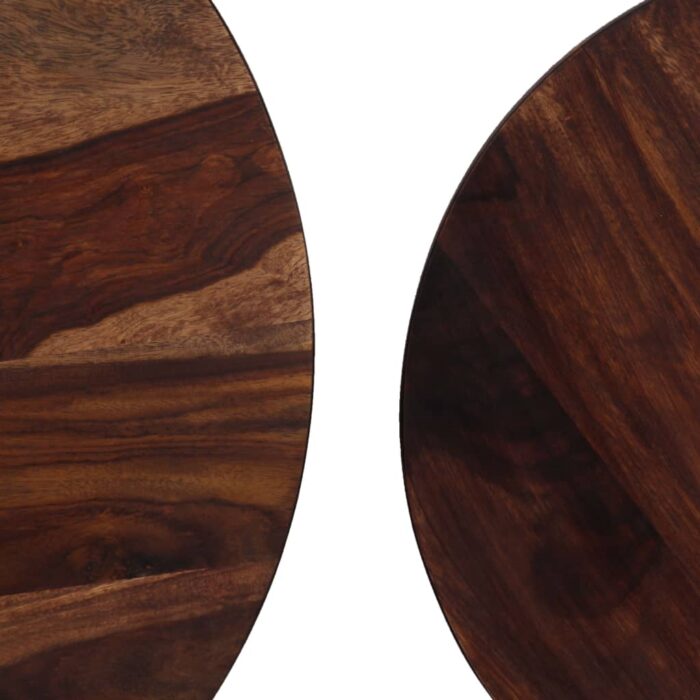 Ensemble de table basse 2 pcs Bois massif 60x35 cm – Image 4