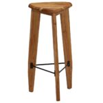 Tabourets de bar lot de 2 bois d'acacia massif – Image 11