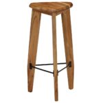 Tabourets de bar lot de 2 bois d'acacia massif – Image 12