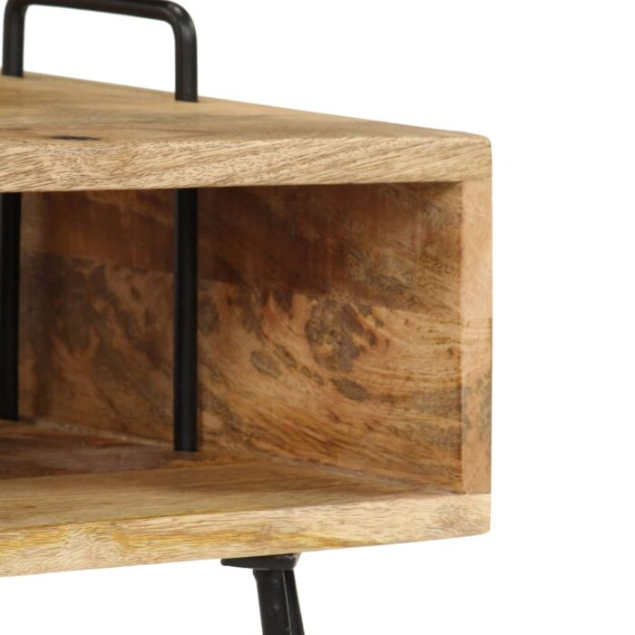 Table de chevet Bois de manguier massif 40 x 34 x 47 cm – Image 4