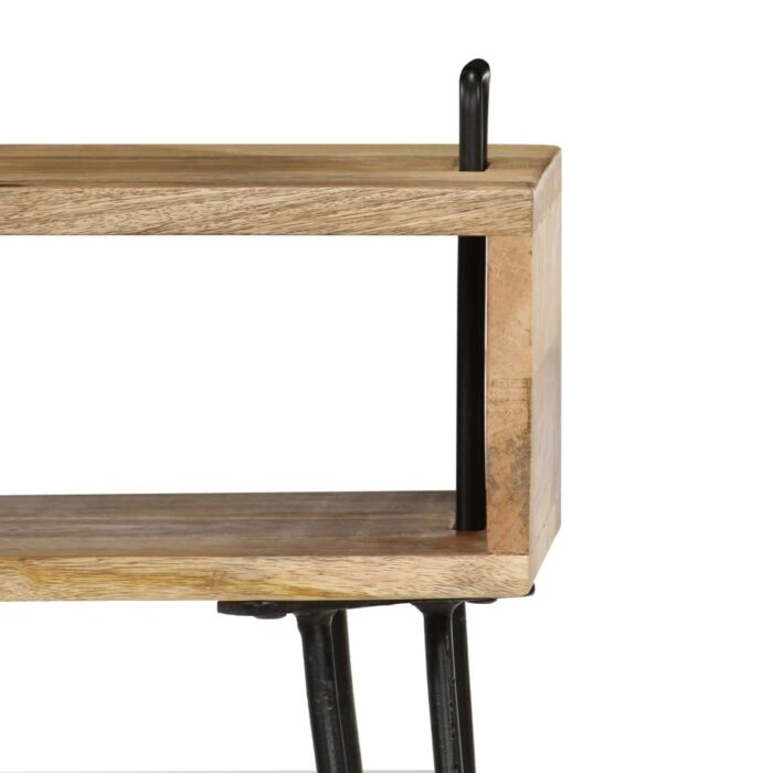 Table de chevet Bois de manguier massif 40 x 34 x 47 cm – Image 5