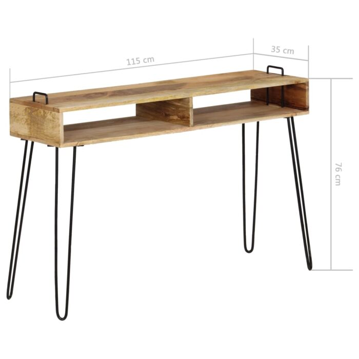 Table console Bois de manguier massif 115 x 35 x 76 cm – Image 10