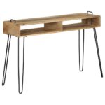 Table console Bois de manguier massif 115 x 35 x 76 cm – Image 9