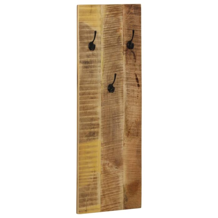 Porte-manteau mural 2 pcs Bois de manguier massif 36x110x3 cm – Image 10