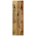 Porte-manteau mural 2 pcs Bois de manguier massif 36x110x3 cm – Image 4