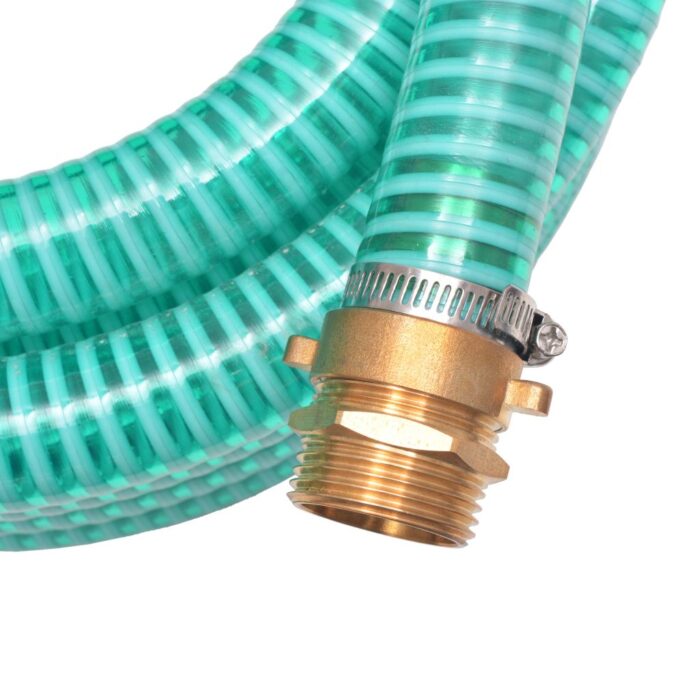 Tuyau d'aspiration avec raccords en laiton 7 m 25 mm Vert – Image 4