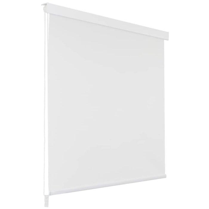 Store roulant de douche 100x240 cm Blanc – Image 1
