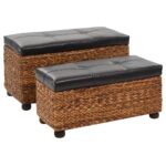 Ensemble de banc lot de 2 Jacinthe d'eau Marron