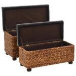 Ensemble de banc lot de 2 Jacinthe d'eau Marron – Image 4