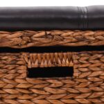 Banc avec 2 paniers Jacinthe d'eau 71 x 40 x 42 cm Marron – Image 5