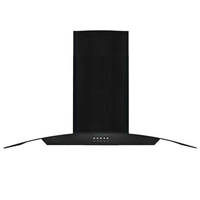 Hotte murale Acier inoxydable 756 m³/h 90 cm Noir – Image 3