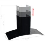 Hotte murale Acier inoxydable 756 m³/h 90 cm Noir – Image 5