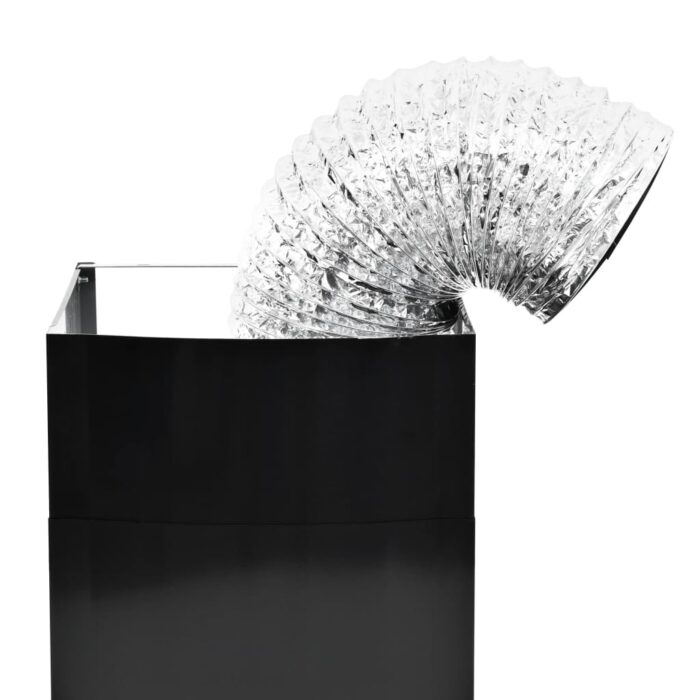 Hotte murale Acier inoxydable 756 m³/h 90 cm Noir – Image 7