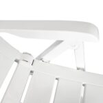 Chaises inclinables de jardin lot de 4 Plastique Blanc – Image 6